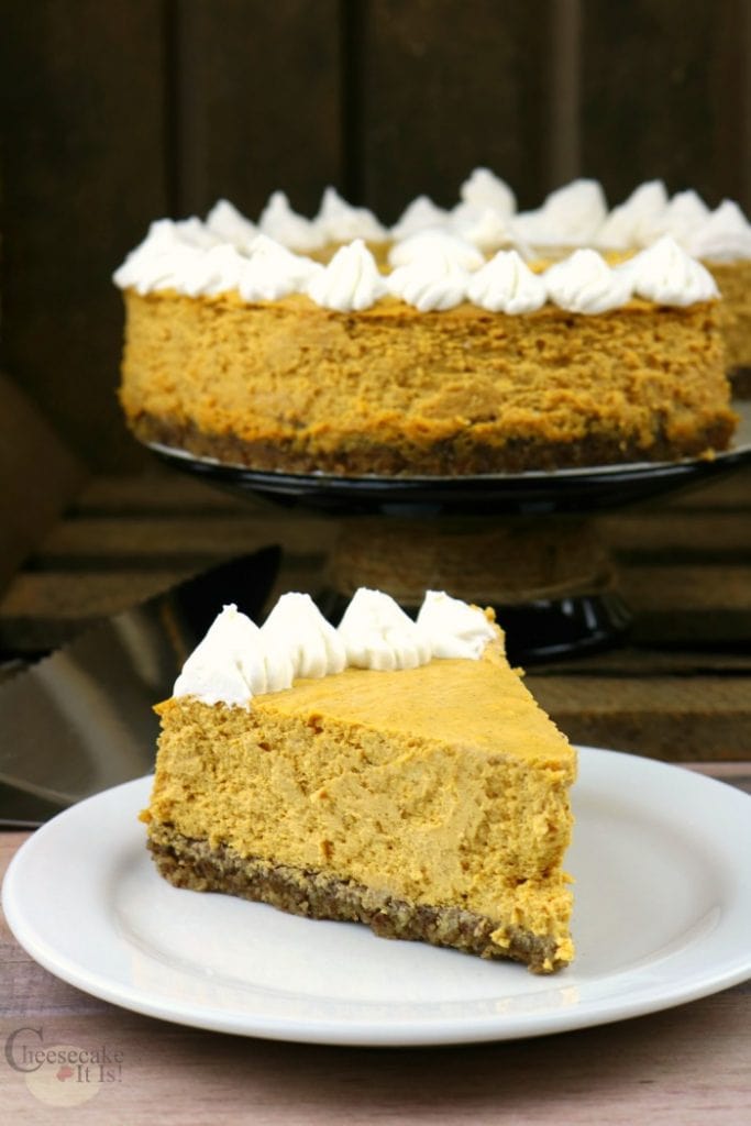 Keto Pumpkin Cheesecake Recipe With Pecan Crust Cheesecake It Is