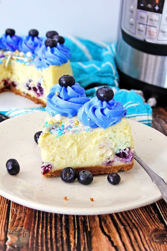 Vanilla Blueberry Cheesecake In The Instant Pot