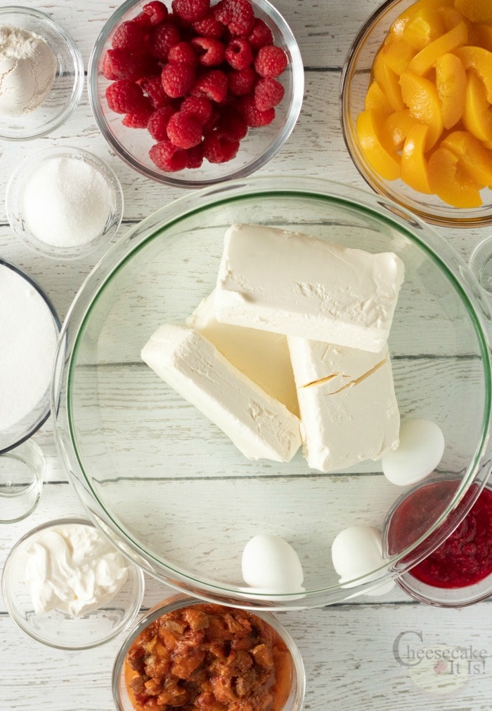 Ingredients to make this cheesecake